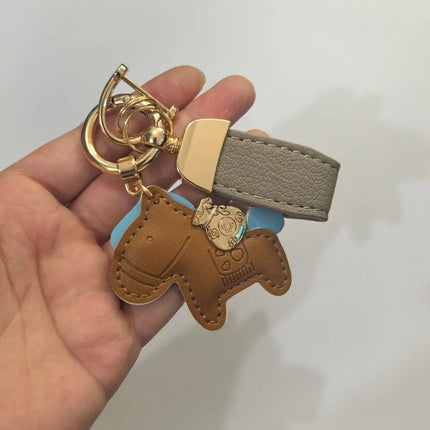 Cartoon Horse Keychain Year of Horse Leather Horse Pendant Horse Ornament Chinese Zodiac Chinese New Year Gift Birthday Gift