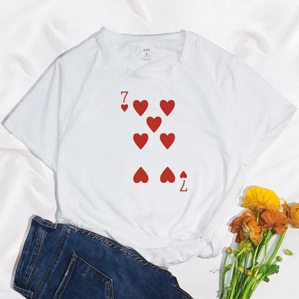 Heart Deck of Cards Party Costume Group Costume T-Shirts Poker Outfit Bridge Cards Women&Men Matching Playing Cards for Casino