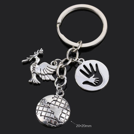 Fashion Animal Women Keychain Car Moon Cat Dog Love Heart Key Chain Friends Gift Jewelry Bag Pendant Wing Evil Eye Angel Turtles