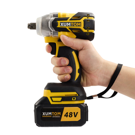 48V Professional Electric Impact Wrench 450NM Brushless 2 Batteries Brushless Bolter