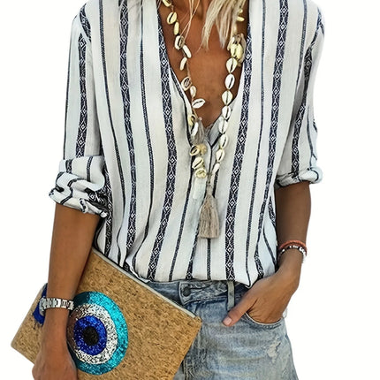 Women's plus size shirt summer chic elegant shirt casual women's fashionable shirt