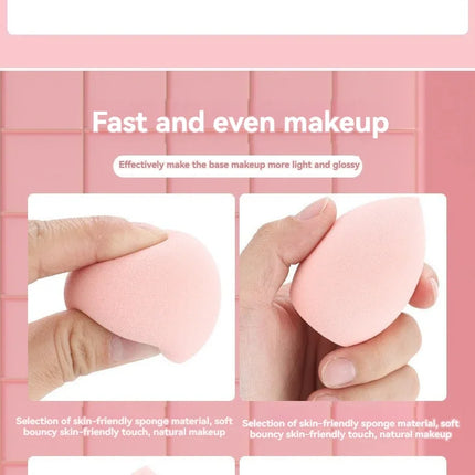 4PCS Ombre Makeup Sponge Set - Latex-Free for Foundation/Concealer, Gradient Color Mixing Egg Sponges Travel Size