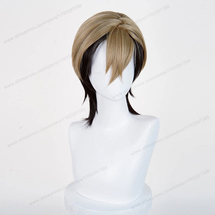 Zanka Nijiku Cosplay Wig 42cm Short Wigs Anime Cosplay Wig Halloween Heat Resistant Synthetic Hair