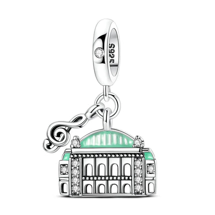 Original 925 Sterling Silver Charms Paris Eiffel Tower Charms Bead Pendant Fit Bracelets Bangle Necklaces Women DIY Jewelry Gift