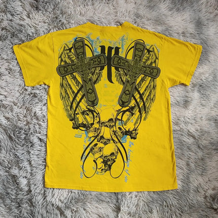 American 2000s Street Affliction New Men Tops Gothic Retro Printed Oversize T-shirt couple Hip Hop Harajuku Punk Short Sleeves