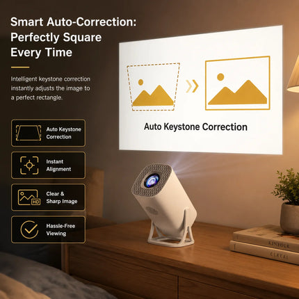 LINGLAN bestseller S40 native 4K HDMI Android projector, dual WiFi Bluetooth vertical portable LED smart home theater low noise