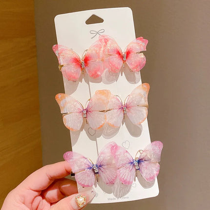 Super Fairy Butterfly Hair Clips for Girls,Cute Barrettes, Lovely Hair Accessories,Side Bangs Clips for Toddlers & Little Girls.