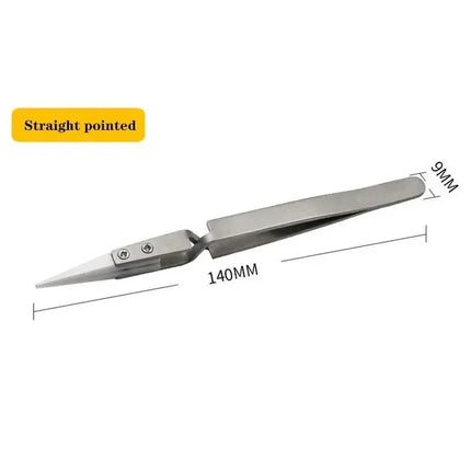 1-3pcs Ceramic Tip Labor-saving Electronic Soldering Tweezers, Anti-Static Reverse Acid Resistant Precision Chuck Tweezers 2025