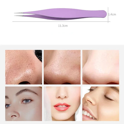 New Super Pointed Acne Clip Acne Needle Grafting Eyelash Clip Blackhead Clip Fake Eyelash Tweezers Feauty Tool  Lash Tweezers