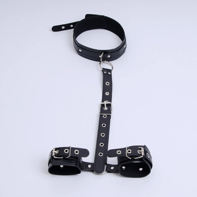 Bondage Restraint Kit Neck Collar Handcuff Whip Binding Rope Erotic Game Supplies for Adults