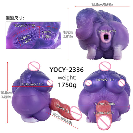 FAAK Silicone Purple Pocket Pussy Fantasy Male Masturbator Sex Toys For Men Butt Stroker Ass with Tight Viginal and Anal Chanel