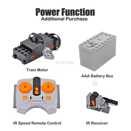 Technical Electric Train Sets City Cargo Steam Railway Engineering Tracks Motor RC Car Building Blocks Toys for Gifts