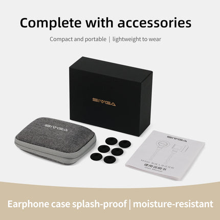 SIVGA M300 15.4mm Large Dynamic Driver HiFi Wired Flat-Head Earbuds High-Fidelity In-Ear Earphones Ebony Wood