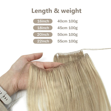 Invisible Feather Hair Extensions Human Hair Feather Tip Hair Bundles Natural Sew In Microring Hair Weft 50cm 120 strands