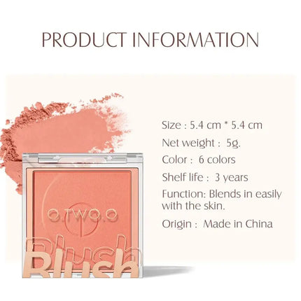 Pink Makeup Blush Palette Velvet Matte Light Shimmer Blusher Natural Cheek Contour Tint Peach Pink Rouge Cheek Contour Palette
