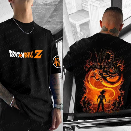 Saiyan Son Goku Anime Dragon Ball Harajuku Men Summer T-shirt 2026 Oversized Retro Street Women Casual Loose Short Sleeve Unisex