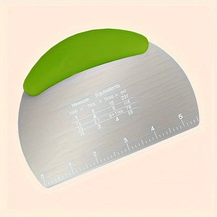 1pc  ，Stainless Steel Dough Scraper: Multi-Use Baking Tool for Pastries & Bread – Holiday-Safe Kitchen Gadget