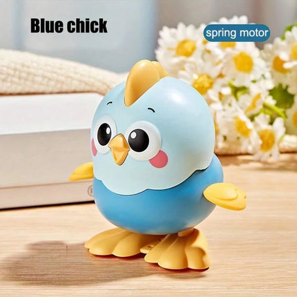 Novelty Clockwork Cartoon Jumping Chicken Toy,Interactive Crawling Toy for Kids,Durable and Fun,Birthday Baby Toy Gifts