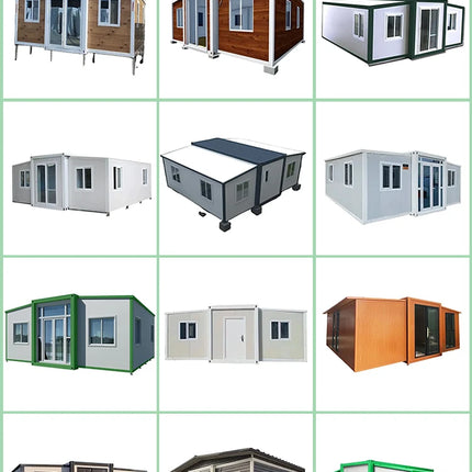 1 MOQ Factory Customized Luxury Australia Structure Expandable Prefab Collapsible Container House Sliding Home Office 40ft 20ft