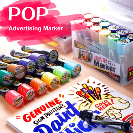POP Waterproof Paint Permanent Sketch Graffiti Refillable Markers Pen Drawing Poster Manga Office School Art Stationery Supplies