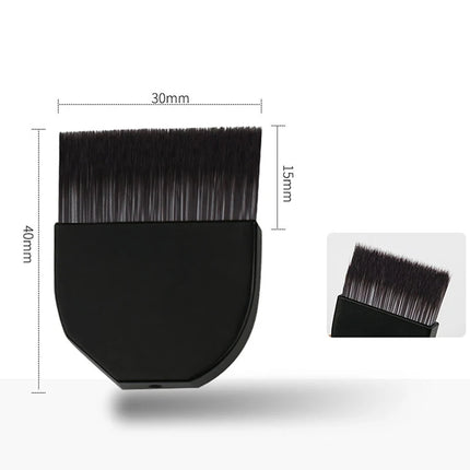 1PCS Professional Ultra-Thin One-Line Foundation Brush Crescent-Shaped Short Handle Soft Bristle Mask Brush