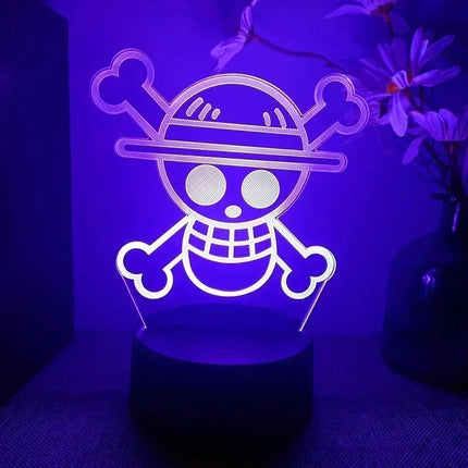 Anime One Piece Zoro Luffy Nami 3D LED Color Changing Night Lights Action Figure Toys Doll Usopp Sanji Chopper Hancock Xmas Gift