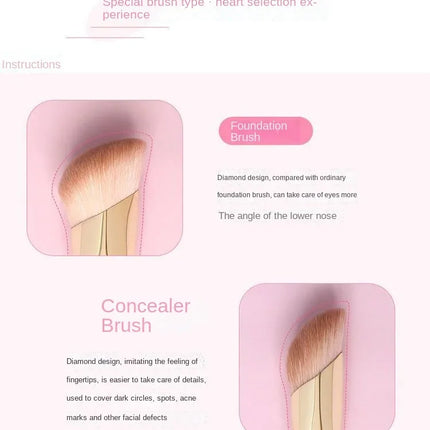 1/2pcs Foundation Brush Oblique Head Concealer Brush Face Liquid Cream Powder Make Up Brushes Face Contour Beauty Tool