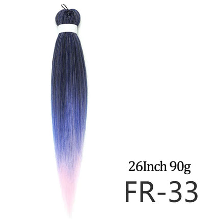 Pre-stretched long braided hair 26-inch crochet braided hair synthetic African Ombre giant Xpression braided hair
