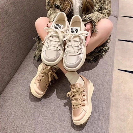 Women's Thick Soled Casual Board Shoes 2025 New Spring and Summer Sports Shoes Women's Shoes Soft Soled Comfortable Sports Shoes