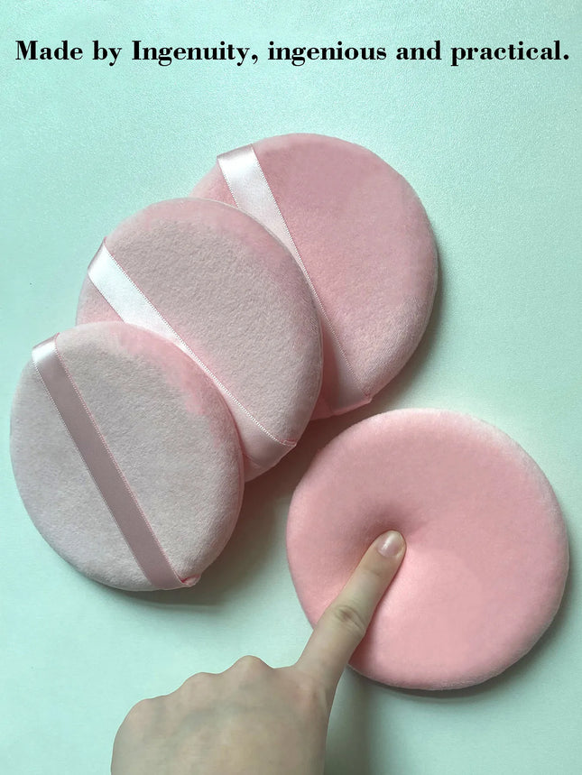 4pcs Add a large makeup sponge powder puff for a soft face