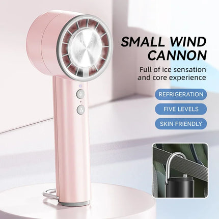 Lenovo Handheld Small Fan Refrigeration Air Conditioner Portable Silent Highspeed Led Display High Wind Power USB Charging Fan