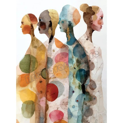 Abstract Fashion African Elegant Woman Silhouette Afrocentric Poster Canvas Painting Wall Art Pictures Home Decor Gift