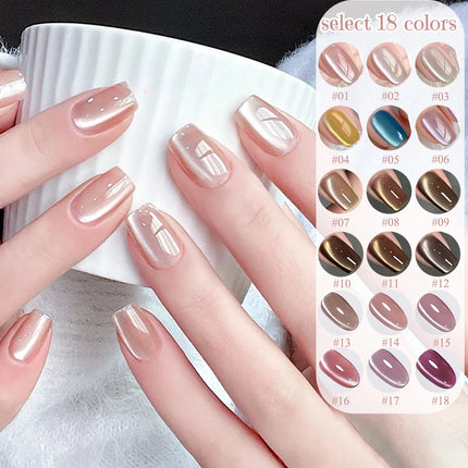 WS 10ML Pink Cat Eye Gel Nail Polish Ceramic Magnetic Gel UV Semi-permanent Enamels Varnish Nail Supplies For Professionals Gel