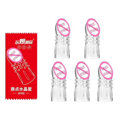 Finger Condom, Cock Ring & Penis Head Sleeve Set - Clitoris Massager, Reusable Multi-Function Adult Sex Toys for Couples