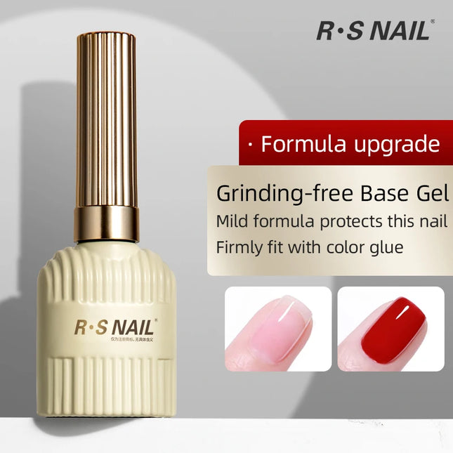 RS NAIL Crystal Top Coat Long Lasting Soak Off No Wipe UV Gel Varnish Polished-free Base Gel Shining Clear High Gloss Top Coat