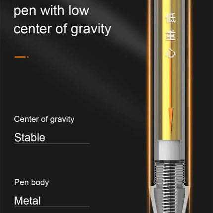 Deli Metal Gel Pens 0.5mm black ink Refill Sign Pen Stationery Smooth Writing Business Pen School Office Supplies for Kid Gift