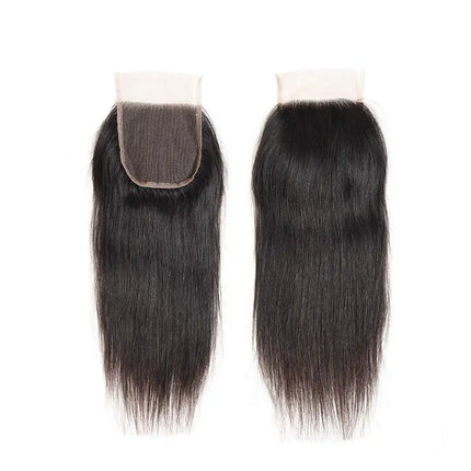 Straight Lace Closure Human Hair 4x4 Lace Closure Brazilian Hair Lace Frontal Free Part Closure 100% Human Hair Extensions