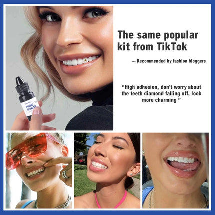 Tooth Gem Kit Glue Professional DIY Teeth Diamond Crystal Jewelry Etching Gel Light Cure Orthodontics Adhesive Bonding Materials