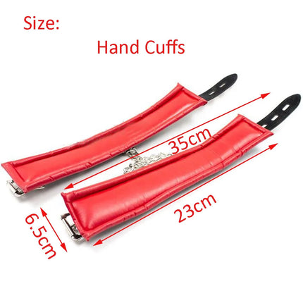 Female BDSM Handcuff Restraint Open Leg Bar Spreader Sex Toy SM Slave Adult Sex Game Harness Neck Collar Hand Ankle Cuffs Kits