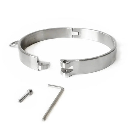 Stainless Steel Handcuff Slave Restraints Set Bondage Collar Ankle Cuffs BDSM Bondage Restraint Sex Toys for Women Man Couples