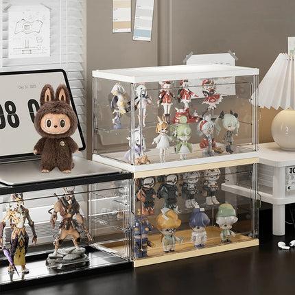 Transparent Acrylic PP Plastic Blind Box Storage Display Rack for Handmade Dolls Bubble Mart Doll Display Box Organize storage