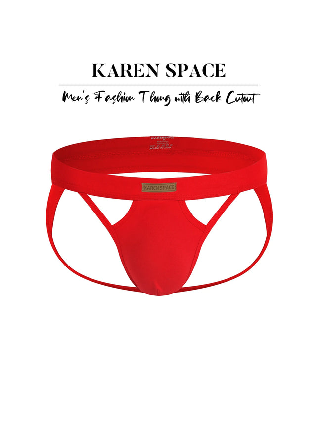 Men's Sexy Backless Breathable Thong Jockstrap Panties Jock Strap Briefs Comfortable Male Lingerie Underpants
