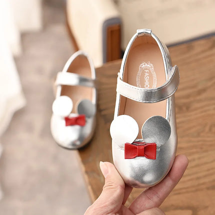 Baby Girl Shoes Soft PU Patent Leather Flats For Girls Kids Little Children Casual Flats Size 21-30 Cute Sweet Princess Shoes