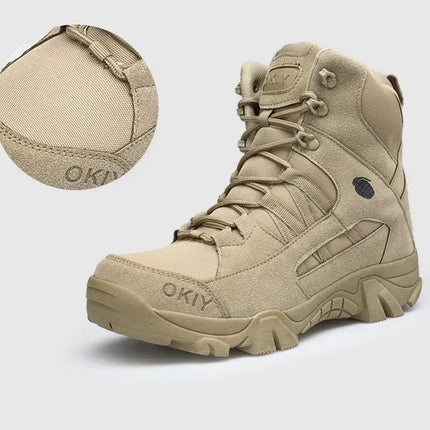 2024 Fashion Men's Desert Combat Boots Outdoor Leather Hiking Shoes Men Hunting Work Safty Boots Men's Short Boots ankle boots