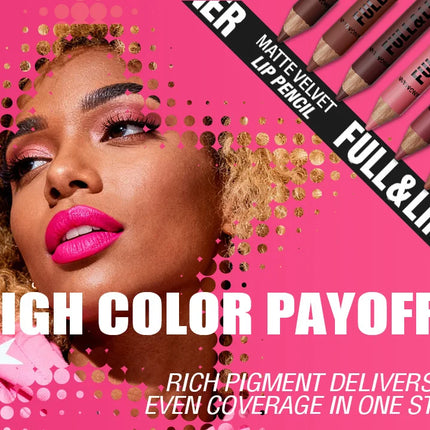 Waterproof Matte Lipliner Pencil Brown Contour Tint Lipstick Pen Long Lasting 12 Color Wooden Lip Liner Pencil Full-lip Makeup