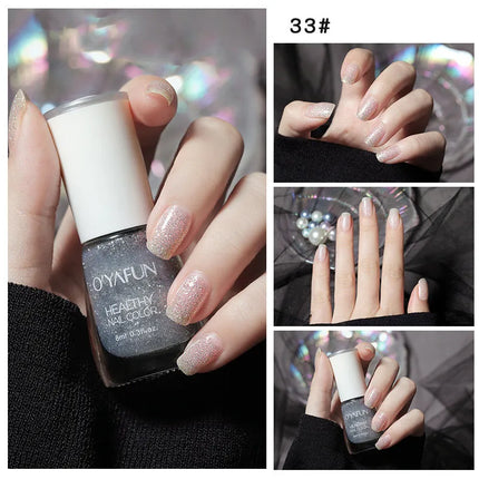 40 Colors Nail Polish Quick Dry No-bake Lasting Water-based Tearable Manicure Not Easy To Fade Semi-permanent Varnish Nail Art