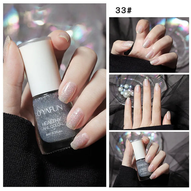 40 Colors Nail Polish Quick Dry No-bake Lasting Water-based Tearable Manicure Not Easy To Fade Semi-permanent Varnish Nail Art