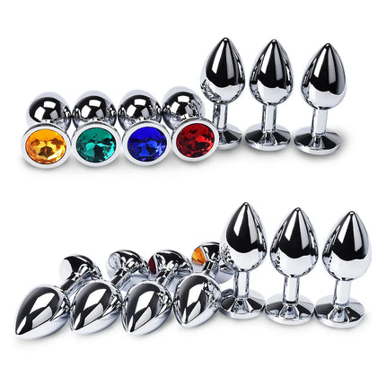 Anal Plug Jewelry Colorful Crystal Anal Plug Stimulator Anal Massage Dilatancy Toys G-point Massage Sex Wellness Adult Pleasure