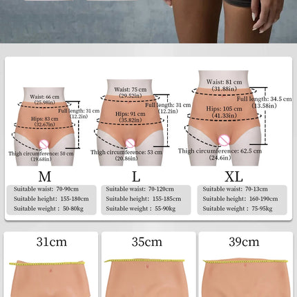 Silicone Realistic Fake Vagina Pants Cosplay Underwear Crossdressing Drag queen women Panties Crossdresser Transgender Gay