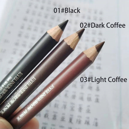 Professional Multi-Function Wooden Makeup Pencil Waterproof For Eyebrows & Eyeliner  All-in-One Precision Tip Long Wear Cosmetic